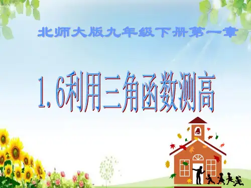 《利用三角函数测高》课件