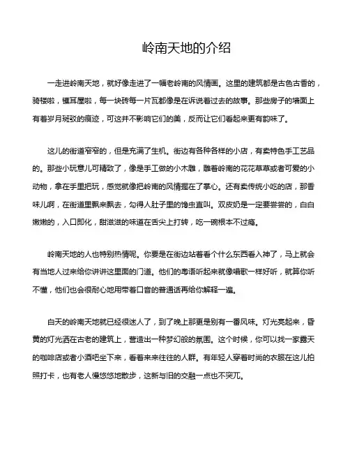 岭南天地的介绍