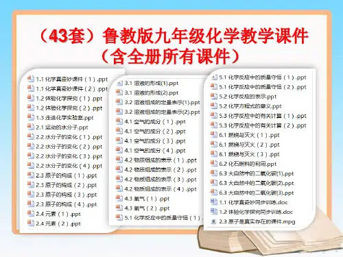 (43套)鲁教版九年级化学教学课件(含全册所有课件)(全国通用)