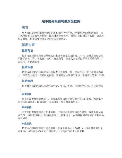 超市财务报销制度及流程图