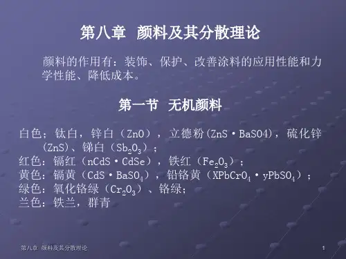 颜料及其分散理论