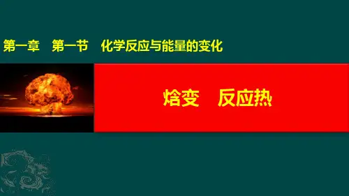 人教版高二化学选修四 第一章 第一节 第一课时  焓变 反应热(共16张PPT)