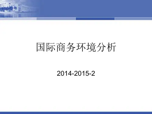 国际商务环境分析-文化环境