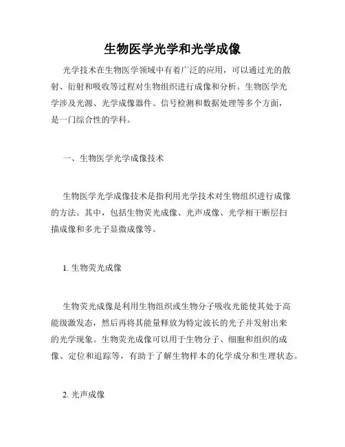 生物医学光学和光学成像