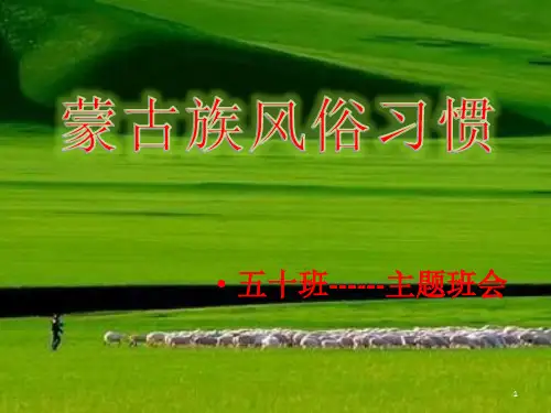 蒙古族的风俗习惯PPT精选文档