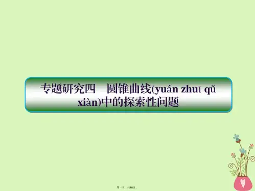 高考数学一轮总复习第九章解析几何专题研究4圆锥曲线中的探索性问题课件理