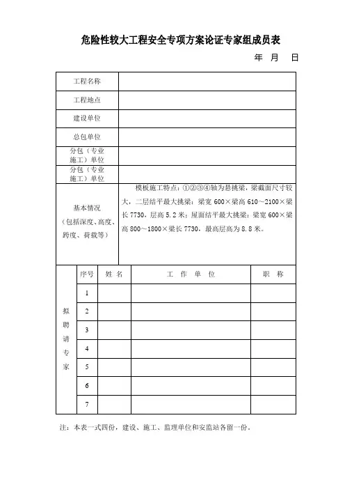 专家论证表(新表)