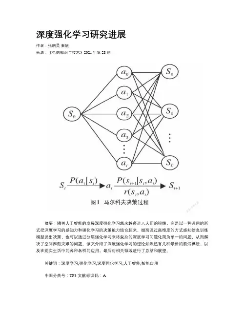 深度强化学习研究进展