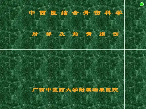 肘部及上臂损伤课件PPT
