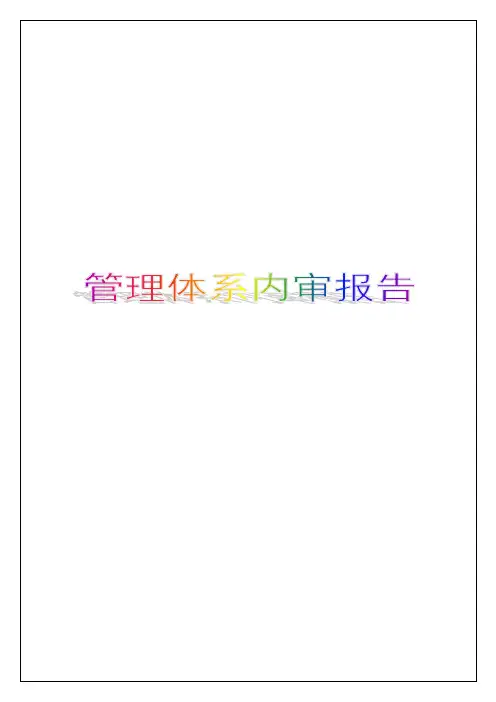 管理体系内审报告