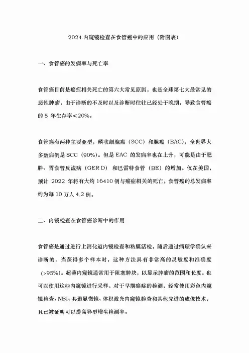 2024内窥镜检查在食管癌中的应用(附图表)