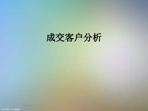 成交客户分析