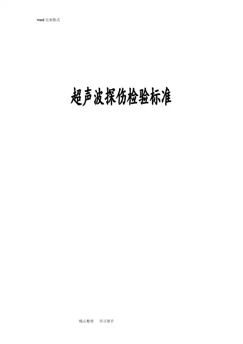 超声波探伤检验标准[详]