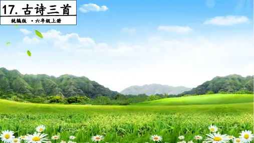 六年级(上)古诗三首第三课时ppt