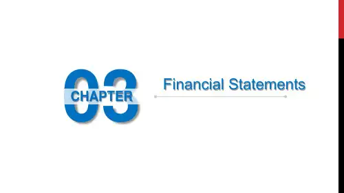 第3章 Financial Statements《会计英语》PPT课件