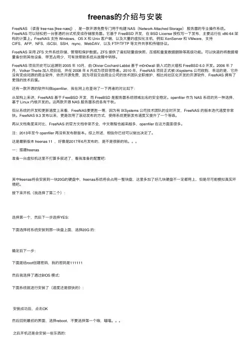 freenas的介绍与安装
