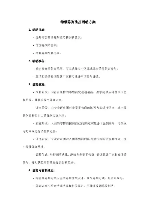 卷烟陈列比拼活动方案