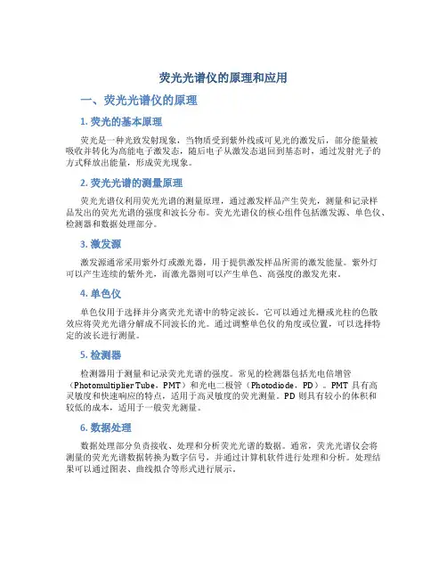 荧光光谱仪的原理和应用