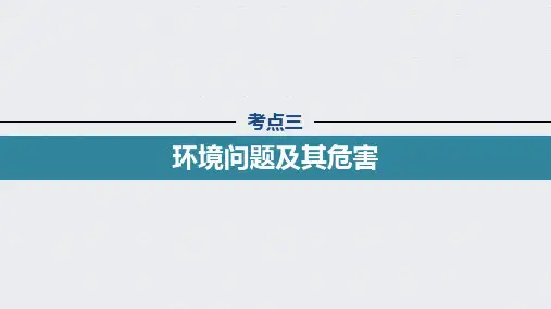 高考地理复习(新高考1) 选修性必修3 第1章 第31讲 考点三 环境问题及其危害