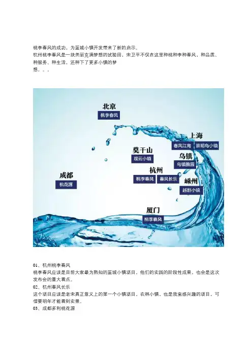 蓝城的十大小镇