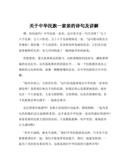 关于中华民族一家亲的诗句及讲解