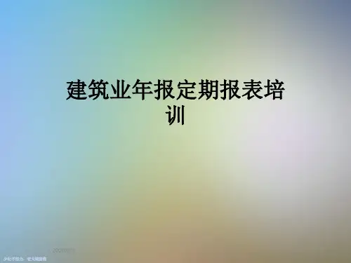 建筑业年报定期报表培训