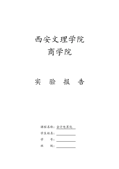 总账系统日常业务处理实验报告