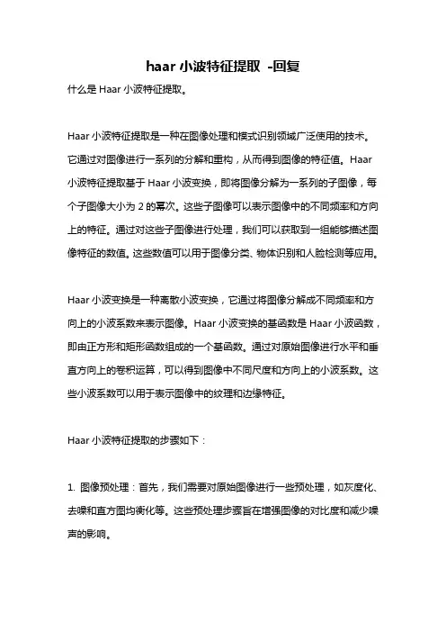 haar小波特征提取 -回复