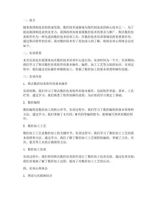 斯沃软件实训报告心得体会