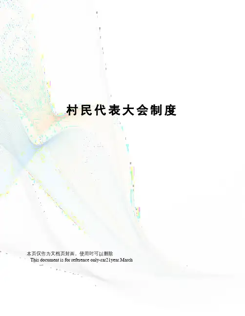 村民代表大会制度