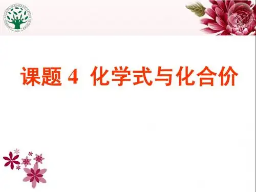 课题4 化学式与化合价