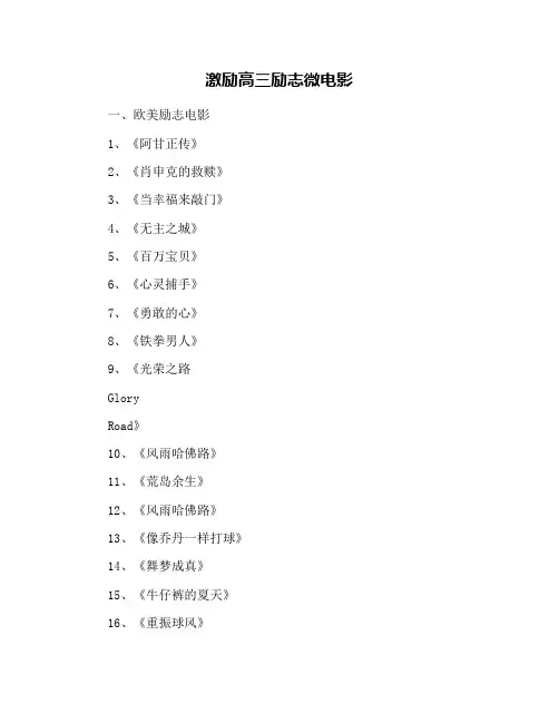 激励高三励志微电影