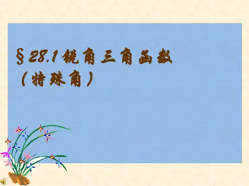 特殊角的锐角三角函数名师公开课获奖课件百校联赛一等奖课件