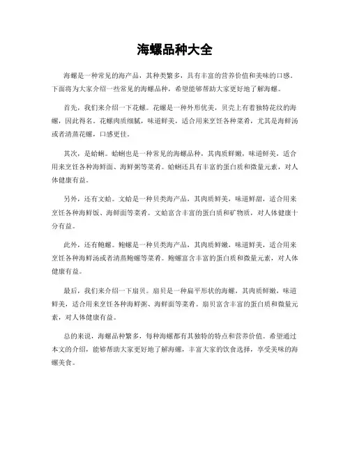 海螺品种大全