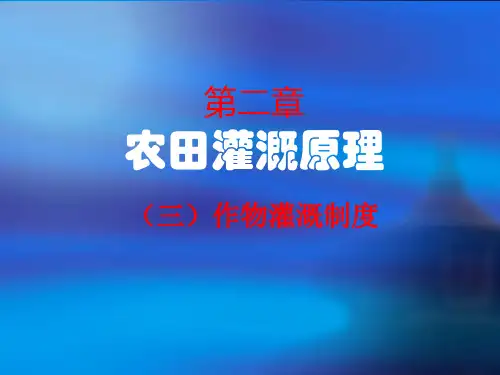 灌溉制度
