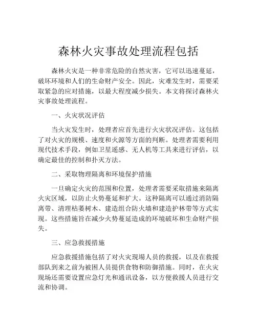 森林火灾事故处理流程包括