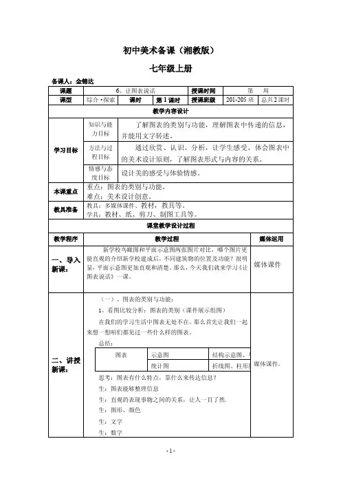 湘教版_初中美术七年级上册_第6课_让图表说话美术_备课教案【优质】