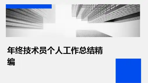 年终技术员个人工作总结精编PPT
