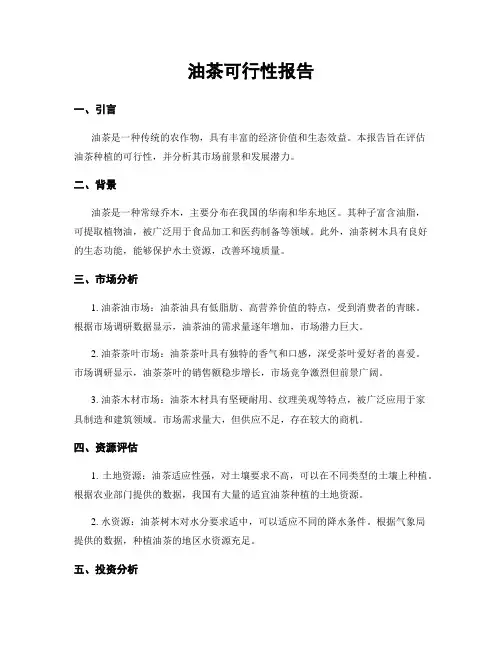 油茶可行性报告