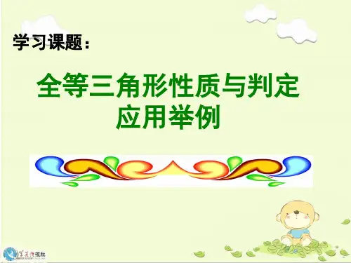 全等三角形判定的综合运用