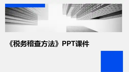 《税务稽查方法》课件