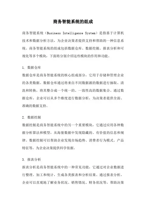 商务智能系统的组成