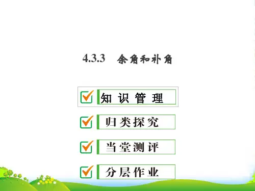 人教版七年级上册数学课件 433 余角和补角