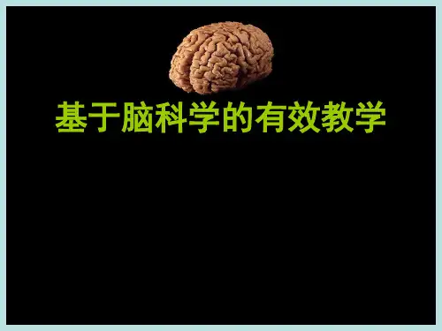 基于脑科学的有效教学.ppt