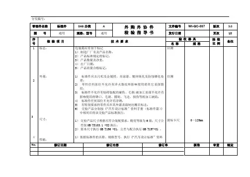 标准件来料检验作业指导书