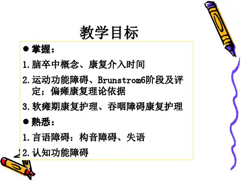 脑卒中功能障碍评定病损