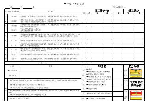 5S巡查评分表