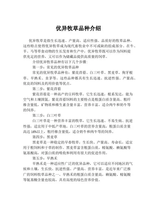 优异牧草品种介绍