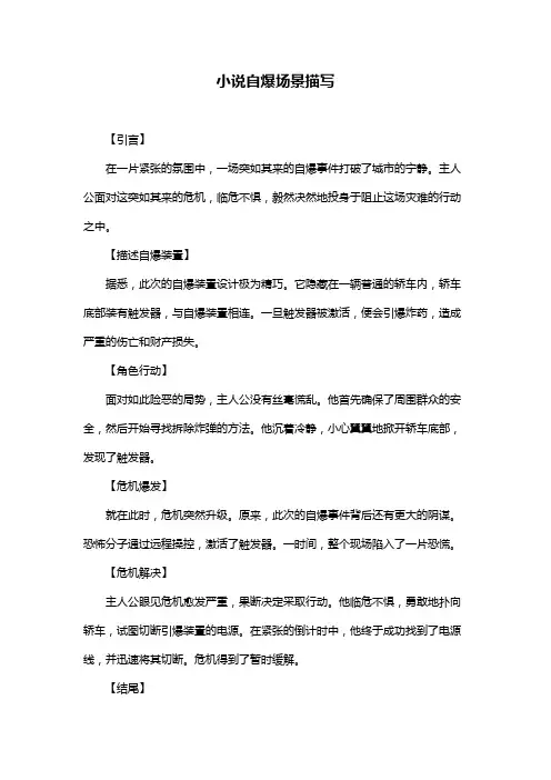 小说自爆场景描写