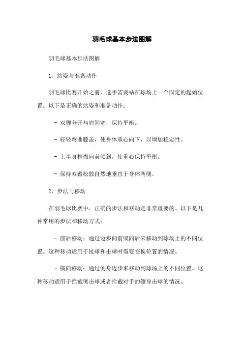 羽毛球基本步法图解